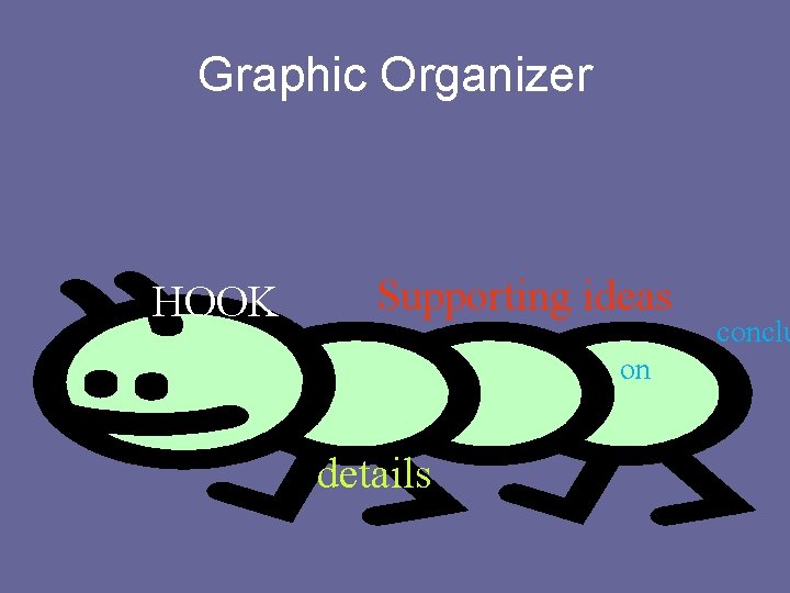 Graphic Organizer HOOK Supporting ideas on details conclu 