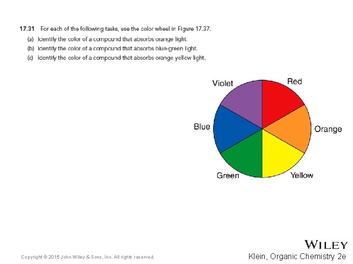 Copyright © 2015 John Wiley & Sons, Inc. All rights reserved. Klein, Organic Chemistry