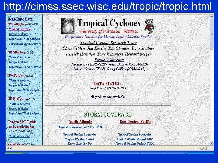 http: //cimss. ssec. wisc. edu/tropic. html 