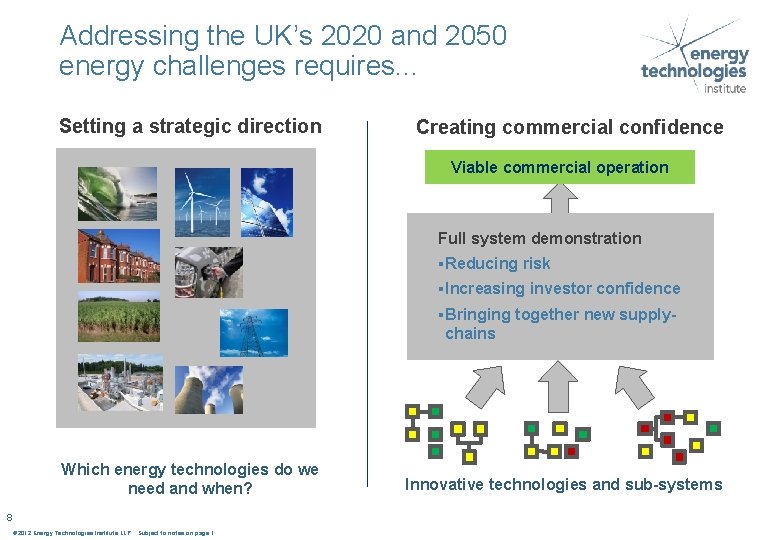 Addressing the UK’s 2020 and 2050 energy challenges requires. . . Setting a strategic