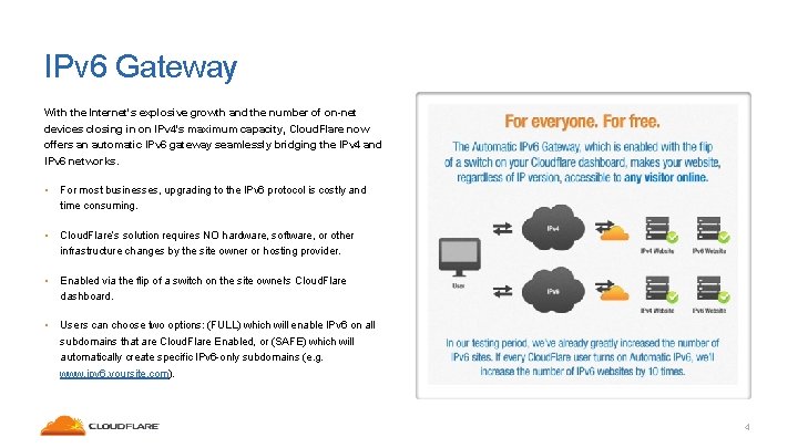 IPv 6 Gateway With the Internet's explosive growth and the number of on-net devices