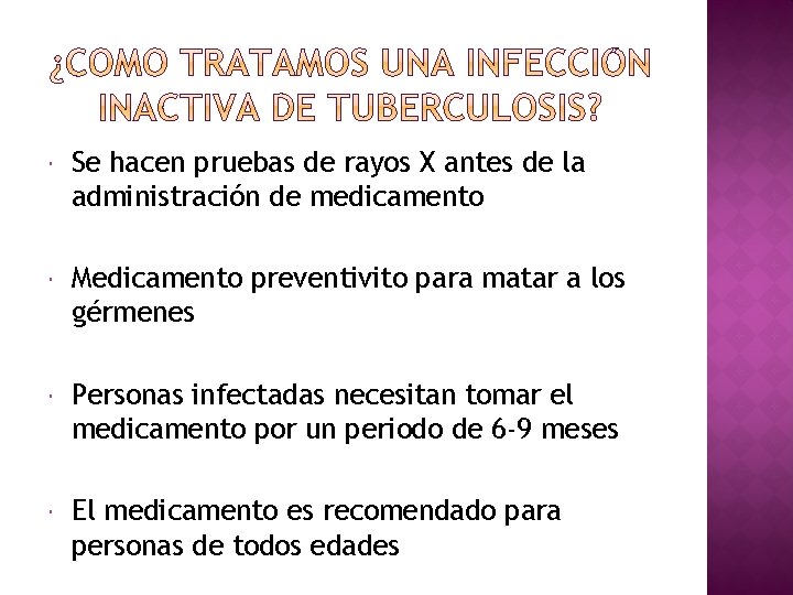  Se hacen pruebas de rayos X antes de la administración de medicamento Medicamento