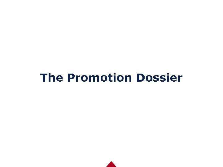 The Promotion Dossier 