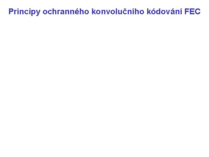 Principy ochranného konvolučního kódování FEC 