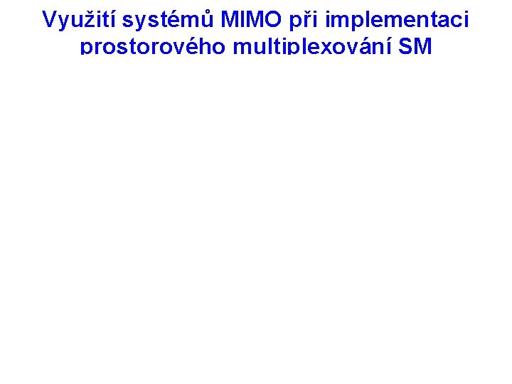 Využití systémů MIMO při implementaci prostorového multiplexování SM 
