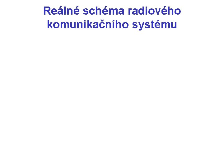 Reálné schéma radiového komunikačního systému 