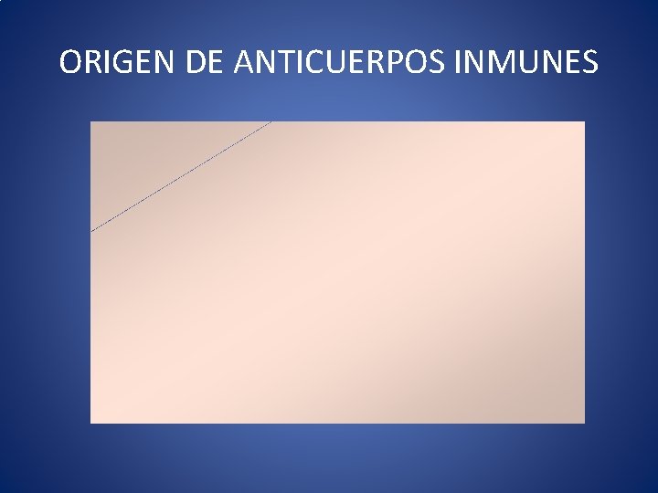 ORIGEN DE ANTICUERPOS INMUNES 