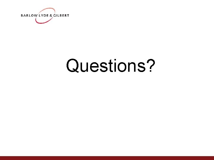 Questions? 