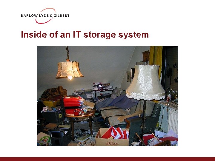 Inside of an IT storage system 