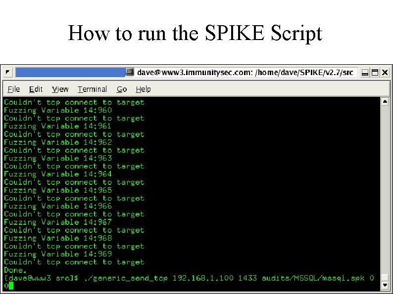 How to run the SPIKE Script 