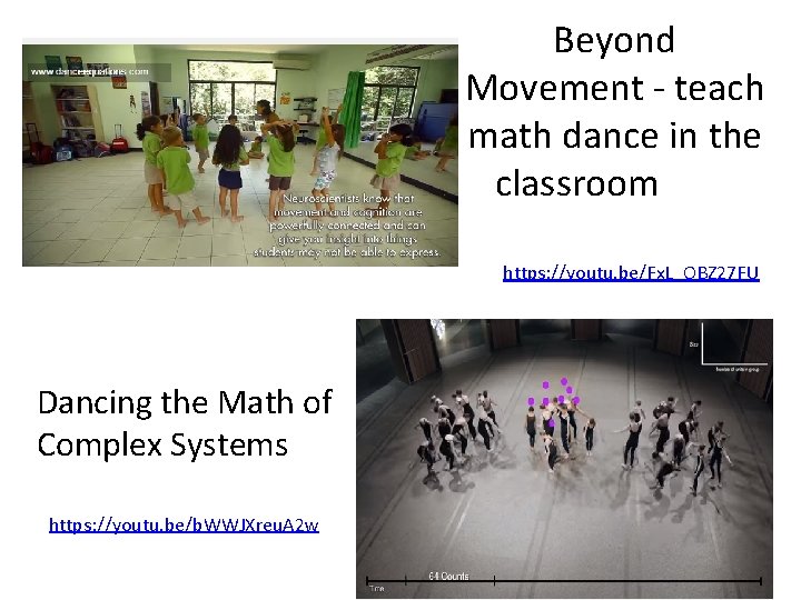 Beyond Movement - teach math dance in the classroom https: //youtu. be/Fx. L_OBZ 27