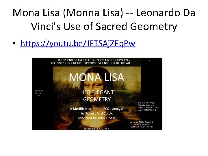 Mona Lisa (Monna Lisa) -- Leonardo Da Vinci's Use of Sacred Geometry • https: