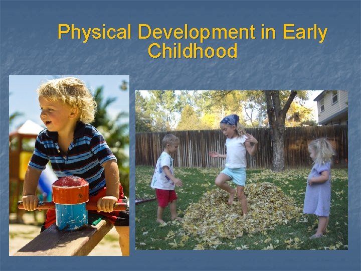 Physical Development in Early Childhood 