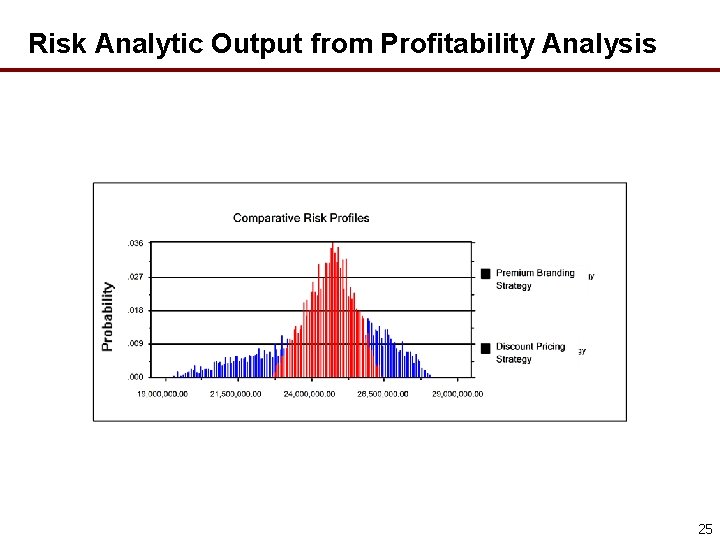 Risk Analytic Output from Profitability Analysis 25 