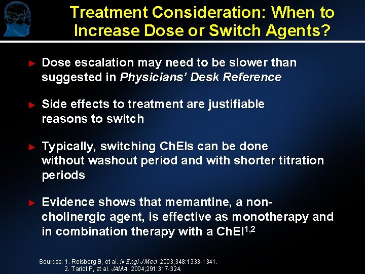 Treatment Consideration: When to Increase Dose or Switch Agents? ► Dose escalation may need