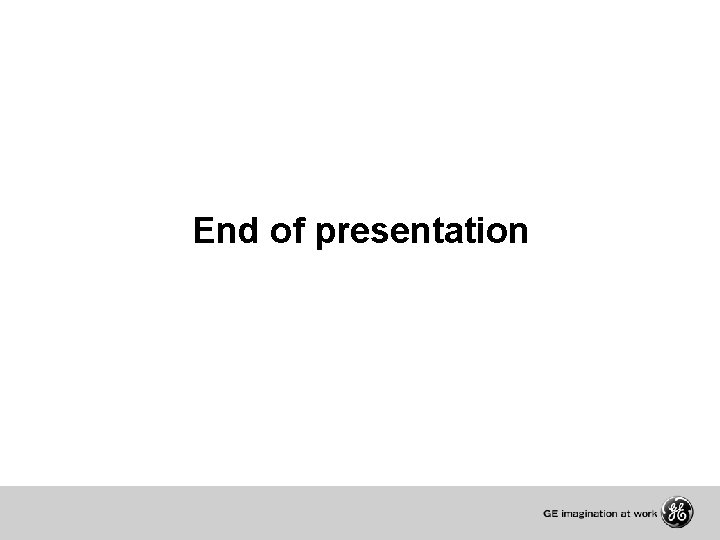 End of presentation 