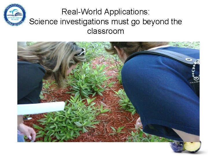 Real-World Applications: Science investigations must go beyond the classroom 