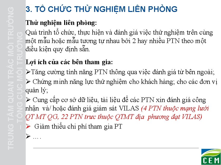 TRUNG T M QUAN TRẮC MÔI TRƯỜNG – TỔNG CỤC MÔI TRƯỜNG 3. TỔ