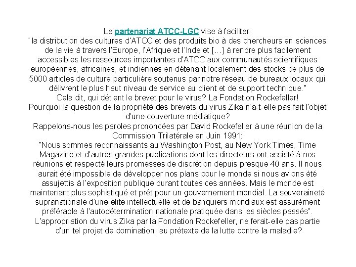 Le partenariat ATCC-LGC vise à faciliter: “la distribution des cultures d’ATCC et des produits