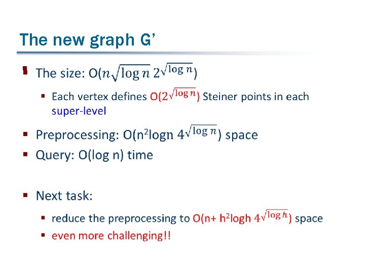 The new graph G’ § 