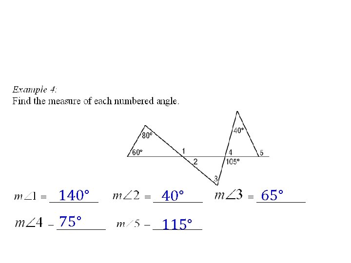 140° 75° 115° 65° 