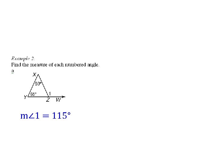 m∠ 1 = 115° 