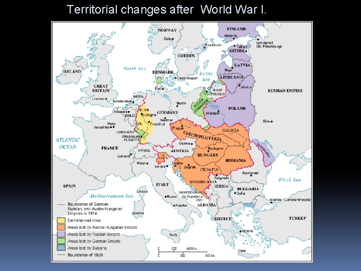 Territorial changes after World War I. 