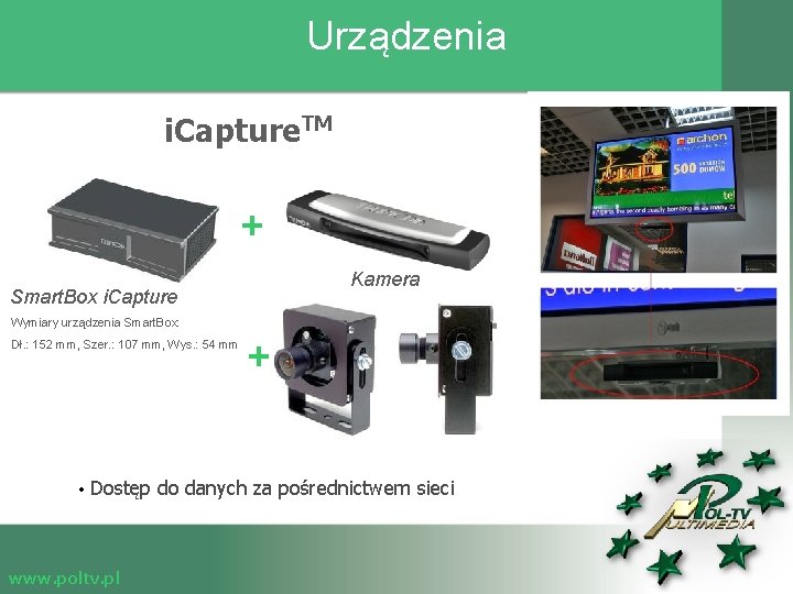 Urządzenia i. Capture. TM + Kamera i. Capture Smart. Box i. Capture Wymiary urządzenia