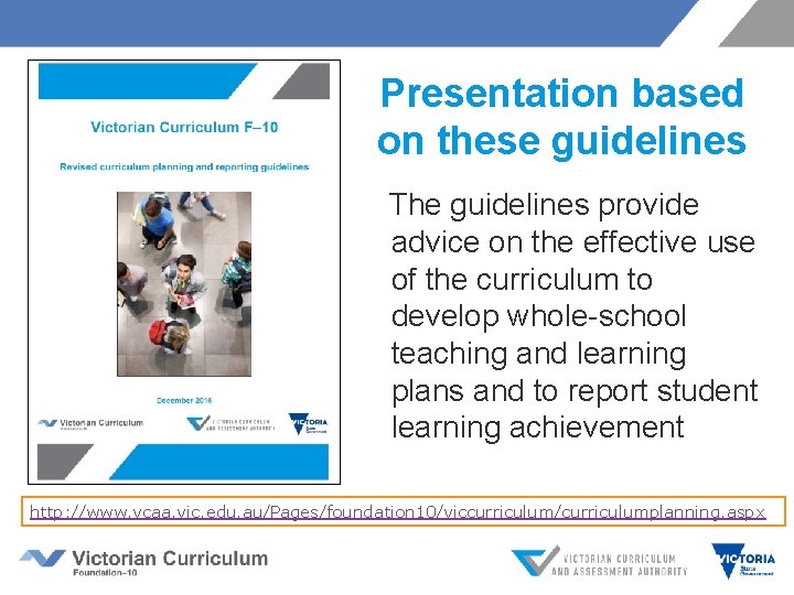 Presentation based on these guidelines The guidelines provide advice on the effective use of