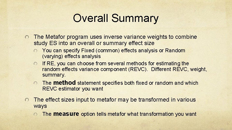 Metafor R Metaanalysis in R with Metafor 6 Fixed Random