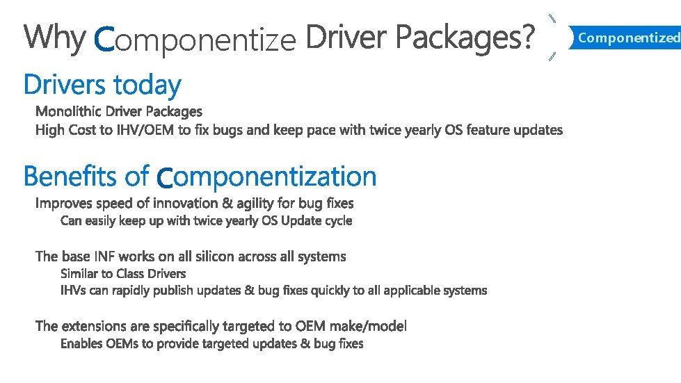 Componentize C Componentized 