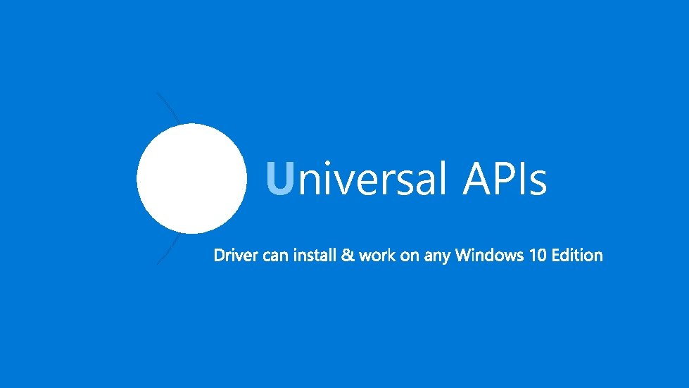 Universal APIs 