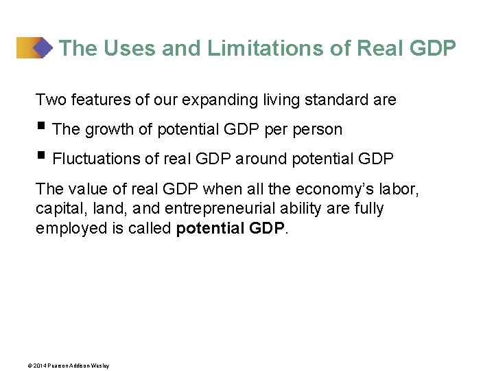 The Uses and Limitations of Real GDP Two features of our expanding living standard