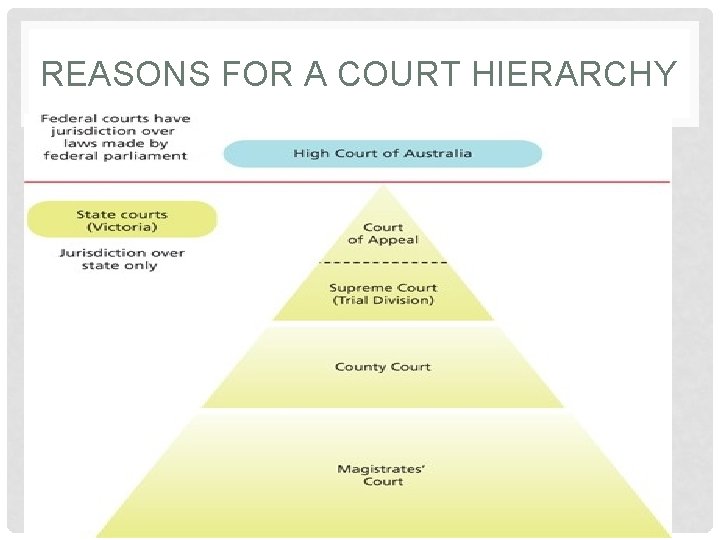 REASONS FOR A COURT HIERARCHY 