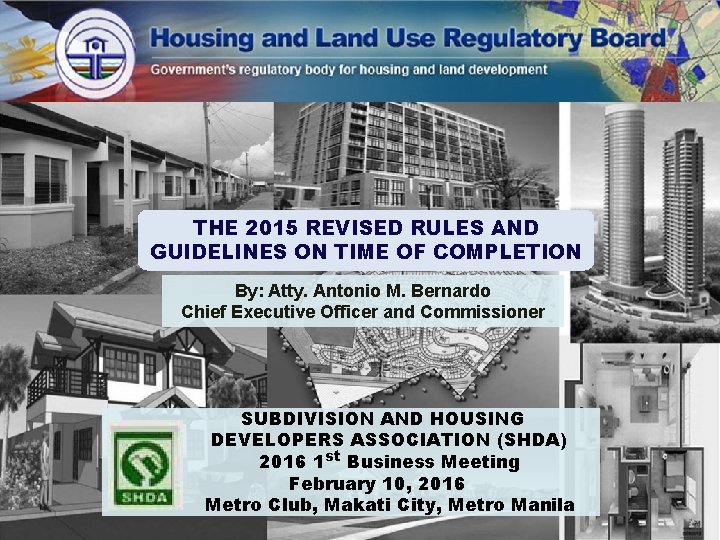 Recently-Issued Rules and Guidelines THE 2015 REVISED RULES AND GUIDELINES ON TIME OF COMPLETION