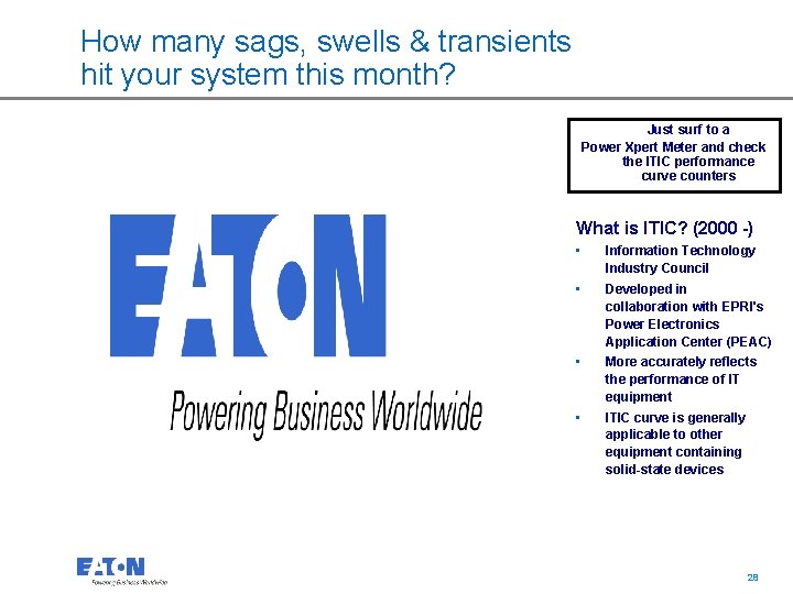 How many sags, swells & transients hit your system this month? Just surf to