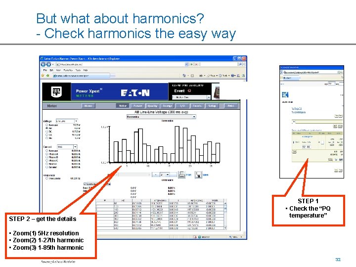 But what about harmonics? - Check harmonics the easy way STEP 1 • Check