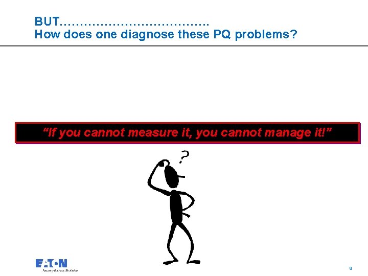 BUT………………. How does one diagnose these PQ problems? “If you cannot measure it, you