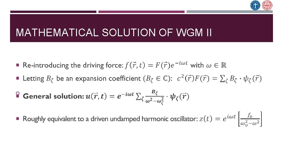 MATHEMATICAL SOLUTION OF WGM II 