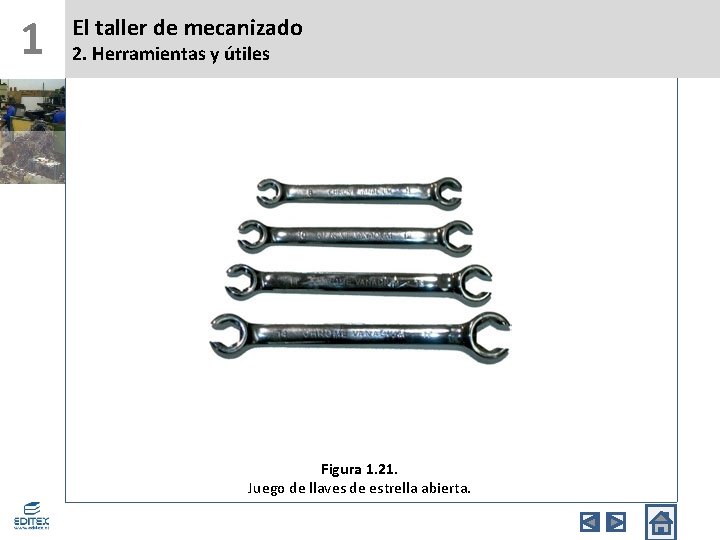 1 El taller de mecanizado 2. Herramientas y útiles Figura 1. 21. Juego de