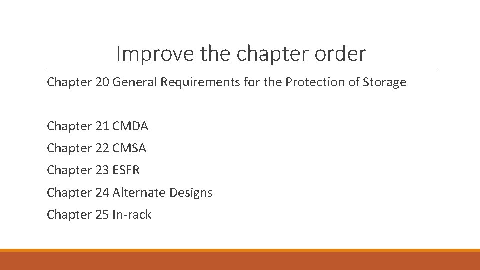 Improve the chapter order Chapter 20 General Requirements for the Protection of Storage Chapter Improve the chapter order Chapter 20 General Requirements for the Protection of Storage Chapter