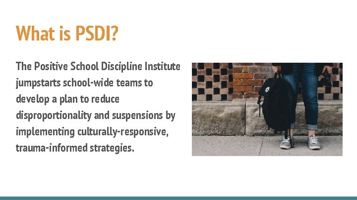 What is PSDI? The Positive School Discipline Institute jumpstarts school-wide teams to develop a What is PSDI? The Positive School Discipline Institute jumpstarts school-wide teams to develop a