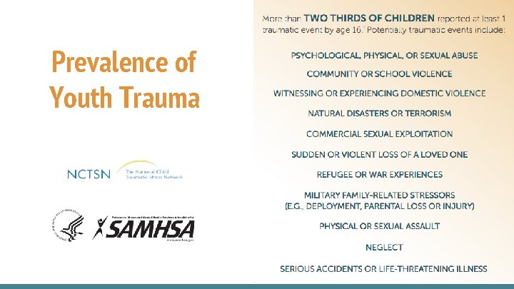 Prevalence of Youth Trauma Prevalence of Youth Trauma