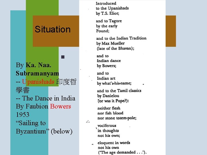 Situation n By Ka. Naa. Subramanyam -- Upanishads 印度哲 學書 -- The Dance in
