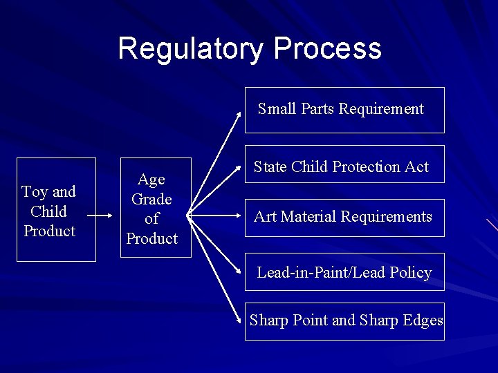 Regulatory Process Small Parts Requirement Toy and Child Product Age Grade of Product State