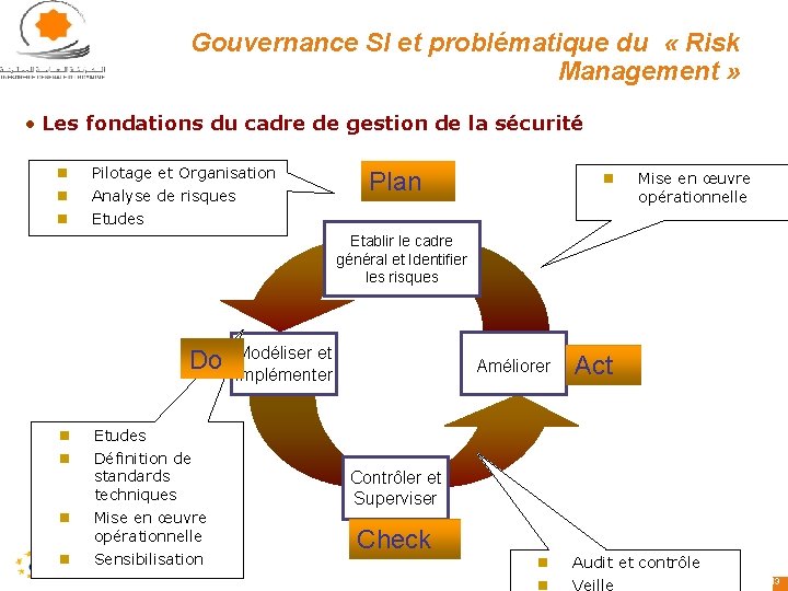 Gouvernance SI et problématique du « Risk Management » • Les fondations du cadre