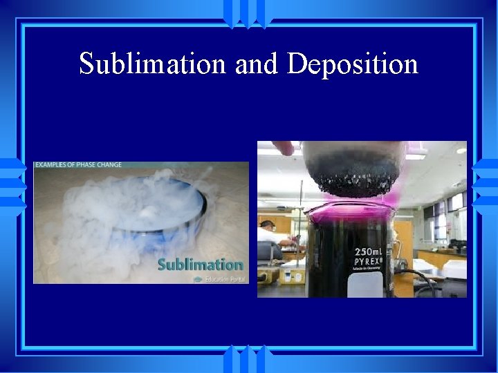 Sublimation and Deposition 