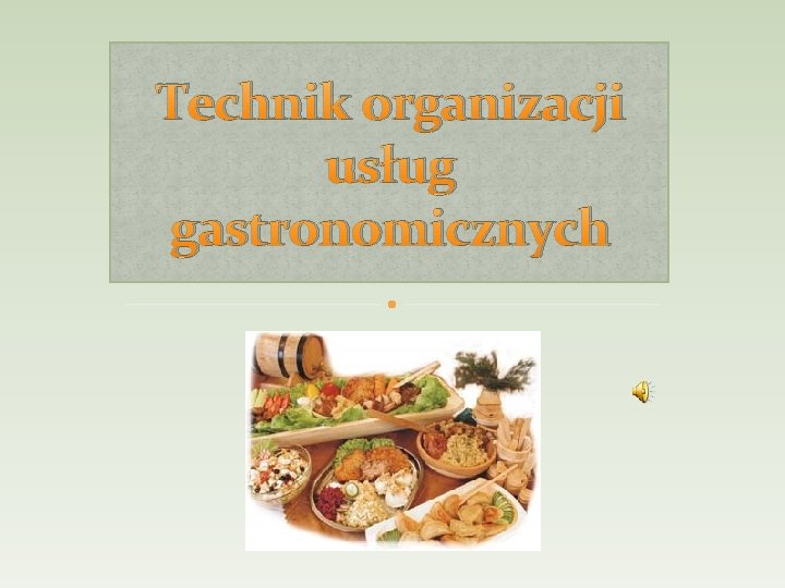 Technik organizacji usług gastronomicznych 