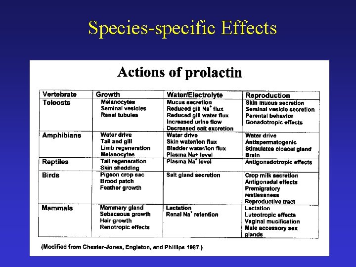 Species-specific Effects 