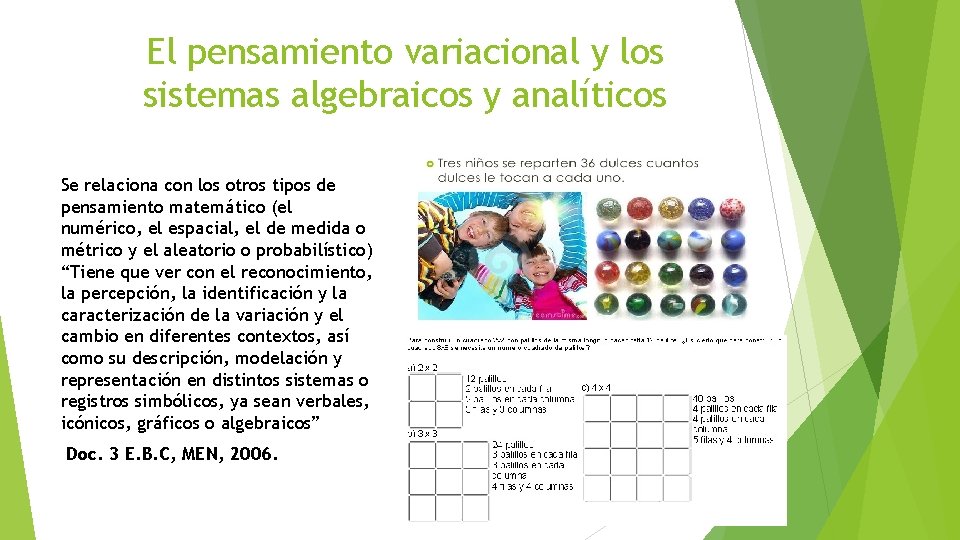 El pensamiento variacional y los sistemas algebraicos y analíticos Se relaciona con los otros